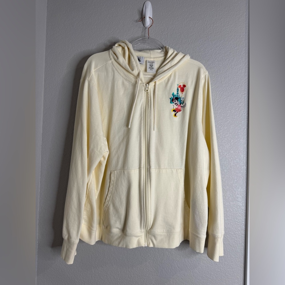 Disney Play in the Park Zip-Up Hoodie – Cream – 2X